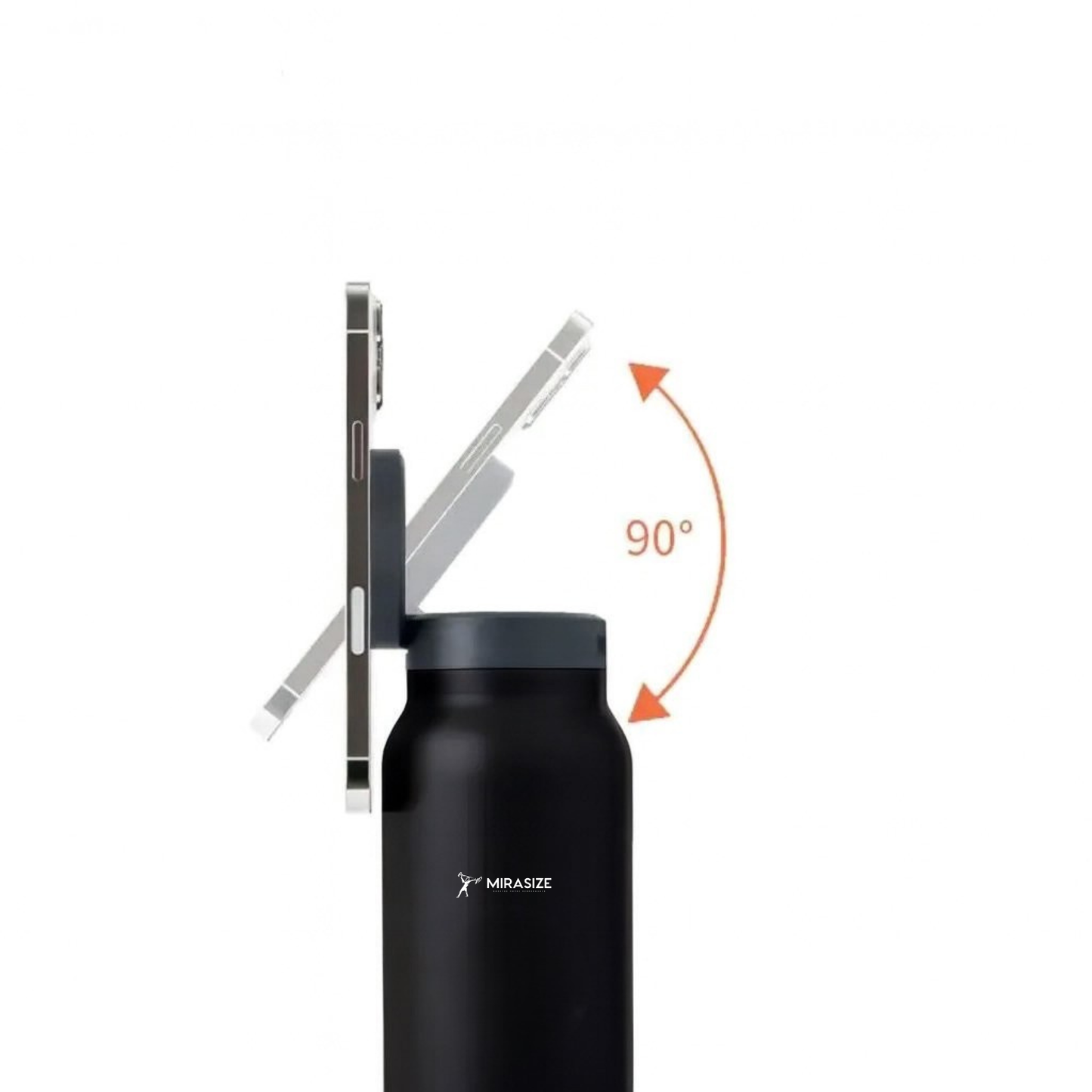 Gourde avec support magnétique pour smartphone